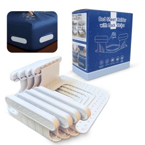 Premium Bed Sheet Holders for Corners Upgrade Lock Sheet Holder Straps & Clips Easy to Install Durable Reliable Heavy Duty Fitted Sheet Holder for All Mattress Types