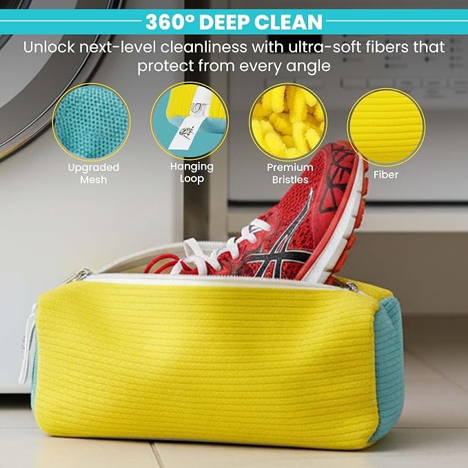 Reusable Shoe Washing Machine Bags Yellow